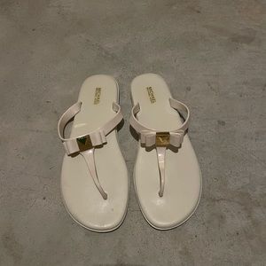 Michael Kors Caroline Jelly Sandals Size 9 - Stylish Cream Sandals